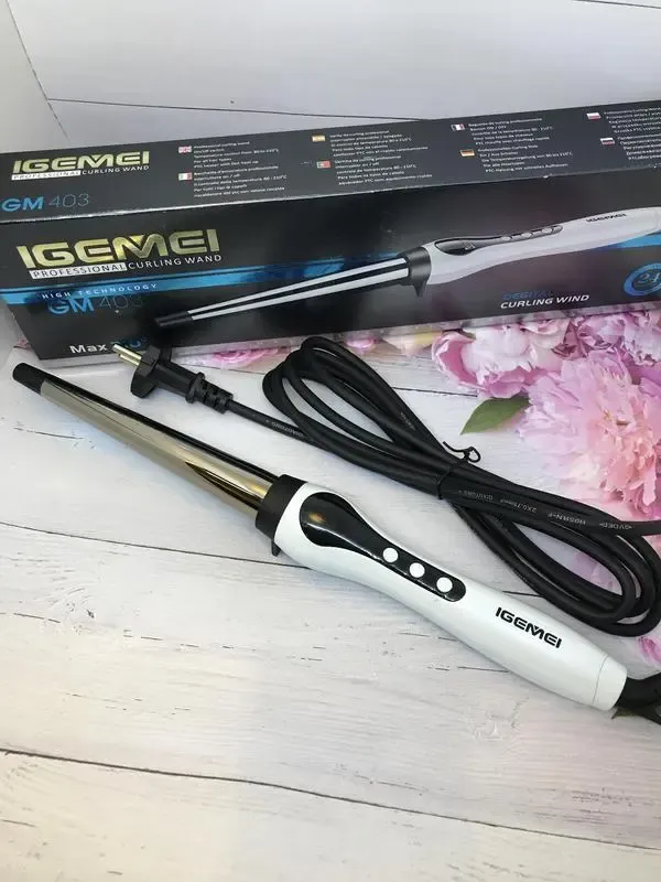 Професійна конусна плойка для локонів Gemei GM-403