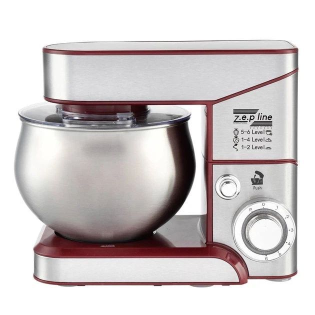 Планетарний міксер тістоміс Zepline ZP-105 стаціонарний з металевою чашею 3500 Вт