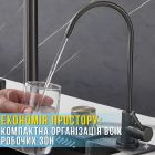 Кухонна мийка з нержавіючої сталі 75×46 см з висувним змішувачем та 3 режимами подачі води “Водоспад” RK