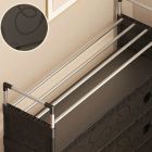 Підлогова 6-рівнева полиця для взуття 140х63х28 см SKLM-32 Чорна