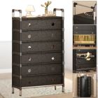 Підлогова 6-рівнева полиця для взуття 140х63х28 см SKLM-32 Чорна