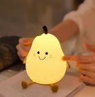 Дитячий силіконовий нічник-світильник «Груша» з LED-підсвічуванням, 7 кольорами та USB-зарядкою