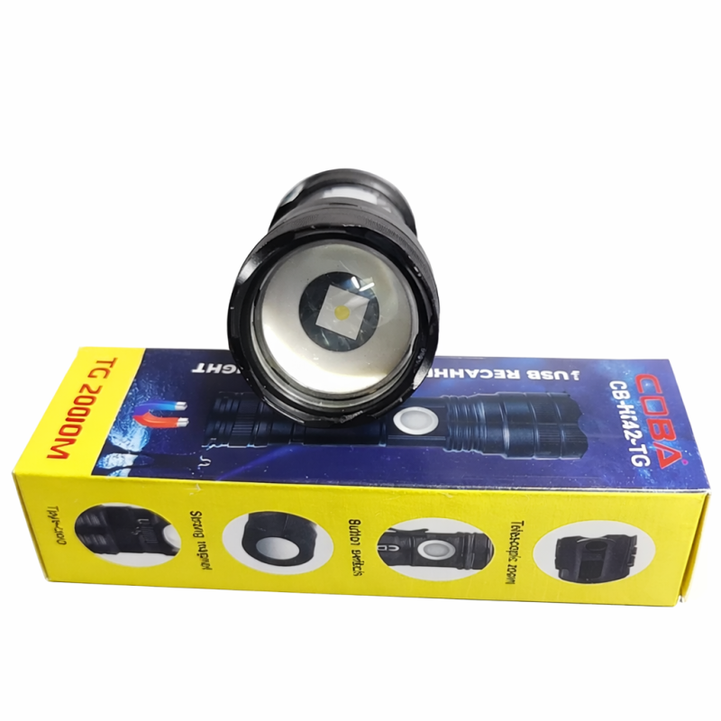 Потужний акумуляторний ліхтарик COBA CB-K42-TG TG2000M із зумом, магнітом та акумулятором 8800 mAh