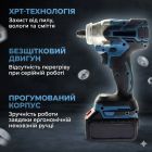 Ударний гайковерт на акумуляторі з додатковими насадками 25 штук та 2 АКБ у кейсі