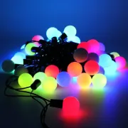 Гірлянда матова кулька 80LED 7м (флеш) RGB, Новорічна бахрама, Світлодіодна гірлянда, Вулична гірлянда