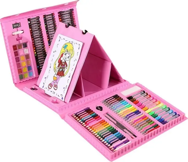 Набір для малювання у валізі з мольбертом 208 предметів