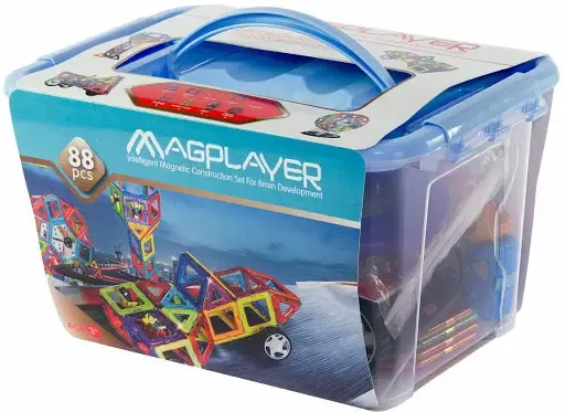 36 деталей Магнітний конструктор, дитячий 3Д конструктор, конструктор магнітний у валізі