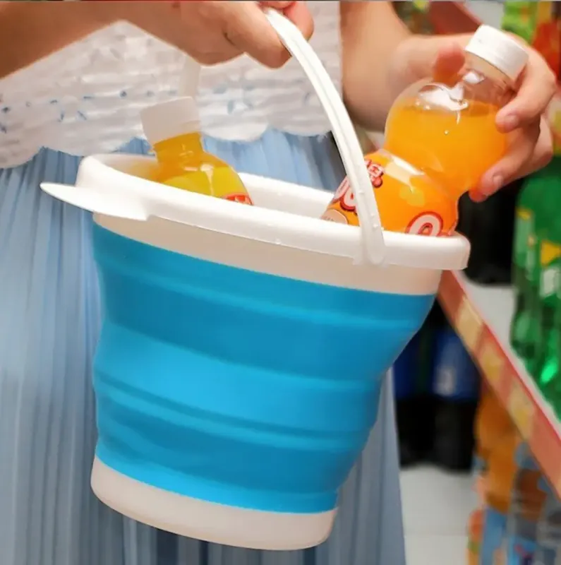 Складане силіконове відро 5л Collapsible Bucket