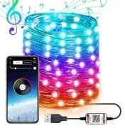 Новорічна розумна світлодіодна гірлянда Encora Xmas Lights, 100LED, 10М з керуванням через Bluetooth