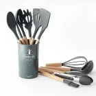 Набір кухонного приладдя силіконовий  Kitchen Set RB-2239 чорний (12 предметів)