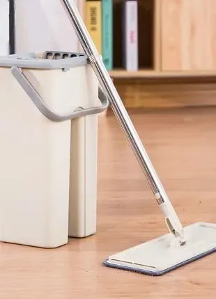 Швабра з відром і самовіджимом Тріумф, Spin Mop Scratch Cleaning 360, швабра ледарка