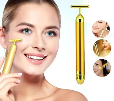 Іонний вібромасажер для обличчя Energy Beauty Bar REVOSKIN Gold