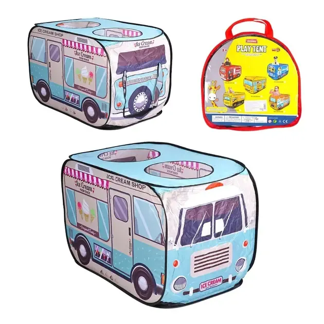 червона Пожежна машина Дитячий ігровий намет TK Group TENT 110 х 70 х 70 см у сумці