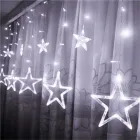 Світлодіодна гірлянда штора зорепад 138LED (гірлянда із зірками): довжина 2,5м (білий колір)