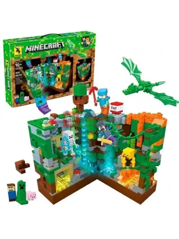 Конструктор Лего Minecraft Битва в джунглях, 866 деталей, 679, для дітей