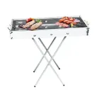 Переносний мангал барбекю гриль BARBECUE TRAY 770SS MD-008 70х30х70 см з решіткою, металевий портативний мангал
