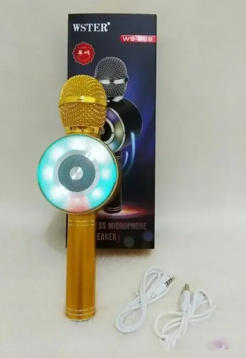 Караоке мікрофон Wster WS-669 бездротовий мікрофон із вбудованим динаміком