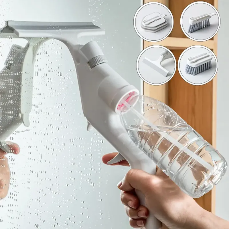 Щітка для прибирання усіх поверхонь 4в1 Water Spray Cleaning Kits ефективно та ретельно видаляє забруднення, не залишаючи подряпин і не пошкоджуючи поверхні