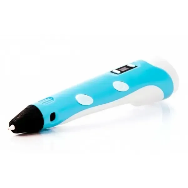 3D ручка з LCD дисплеєм та набором еко пластику для 3Д малювання 3D Pen Blue