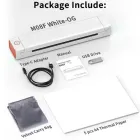 Портативний термопринтер на папері формату A4 Bluetooth-сумісний Portable Thermal Printer Білий