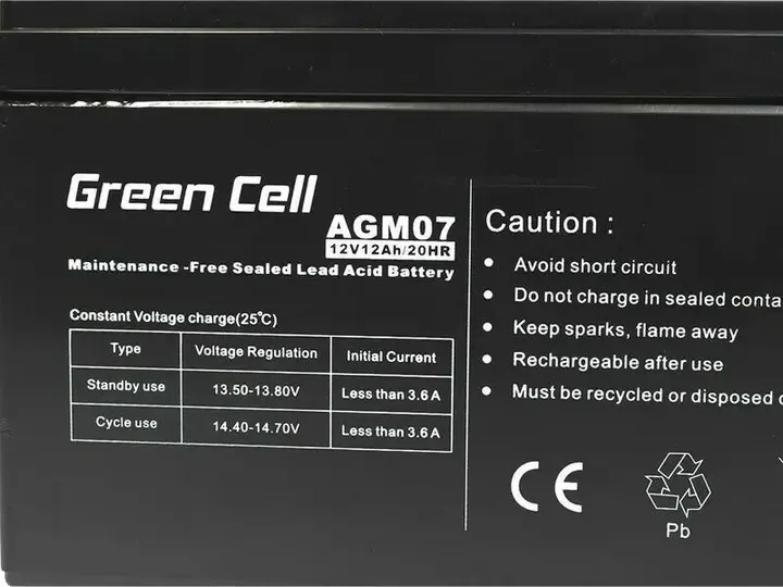 Акумуляторна батарея Greencell AGM 12V 12Ah