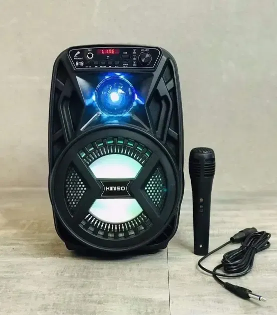 Акумуляторна бездротова Bluetooth колонка Kimiso QS-3603 (6.5") з мікрофоном та підсвічуванням