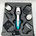 Акумуляторна машинка бритва та триммер в одному USB зарядку з індикатором + підставка