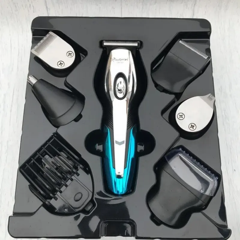 Акумуляторна машинка бритва та триммер в одному USB зарядку з індикатором + підставка