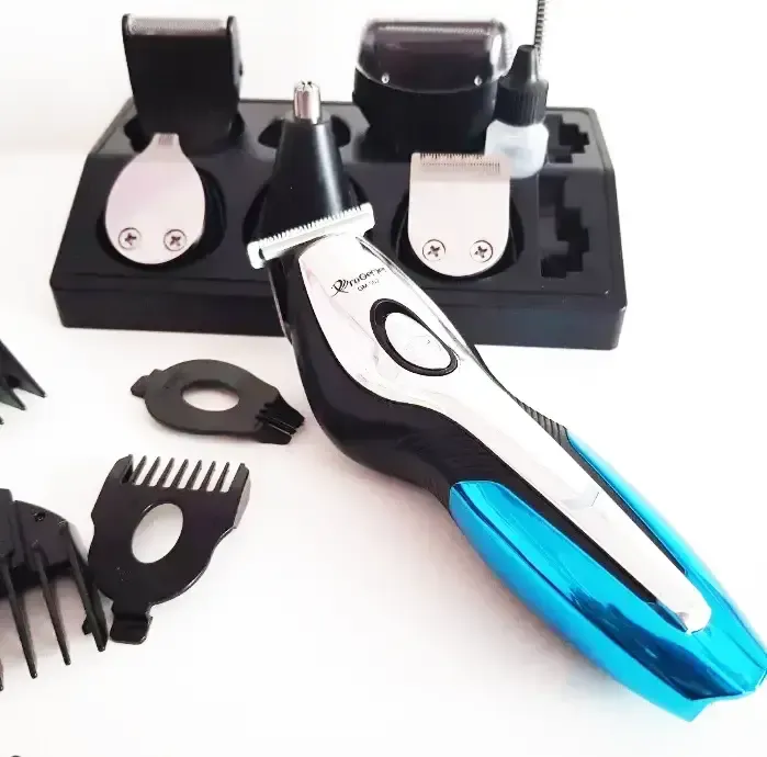 Акумуляторна машинка бритва та триммер в одному USB зарядку з індикатором + підставка