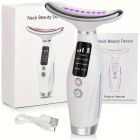 Акумуляторний електричний масажер для обличчя Neck Beauty Device з LED-дисплеєм, 7 режимів, USB-заряджання