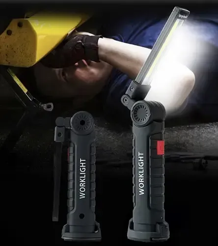 Акумуляторний ліхтар лампа світильник WORKLIGHT W-52 складаний (від USB/з МАГНІТОМ/з гачком)