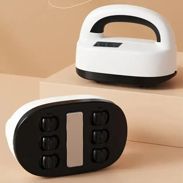 Акумуляторний роликовий масажер з підігрівом LKL-0128 бездротовий вібраційний для всього тіла