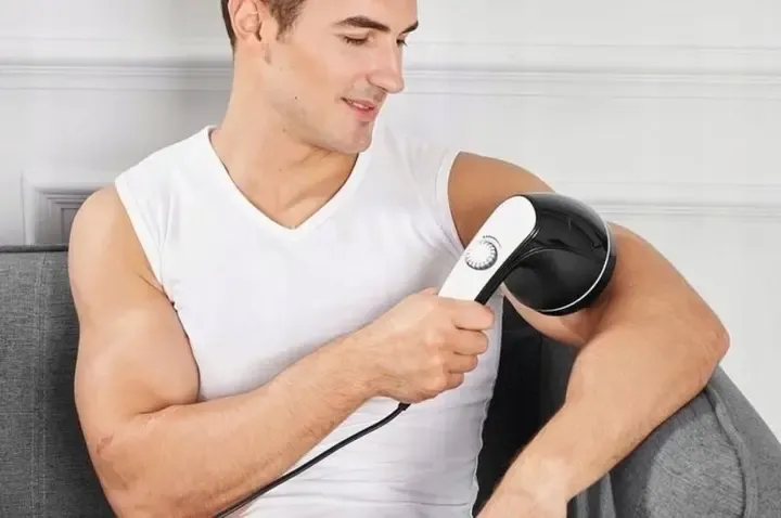 NEW Антицелюлітний масажер Body Massage, 4 насадки / Вібромасажер з ІЧ підігрівом / Масажер для тіла