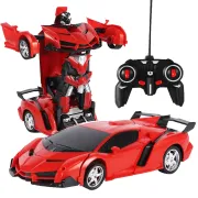 Червоний Машинка трансформер Автобот Lamborghini Robot Car на радіокеруванні 2в1