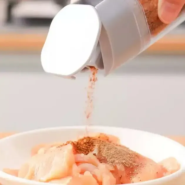 Баночка для спецій, приправ і соусів з автоматичною кришкою, що самовідкривається, пляшка з дозатором, герметична