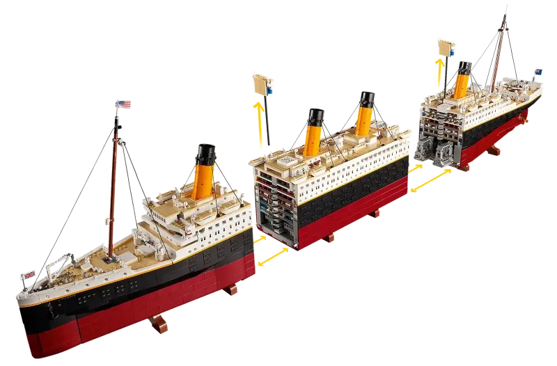 Блоковий конструктор Титанік 1.15 метра, 9090PCS