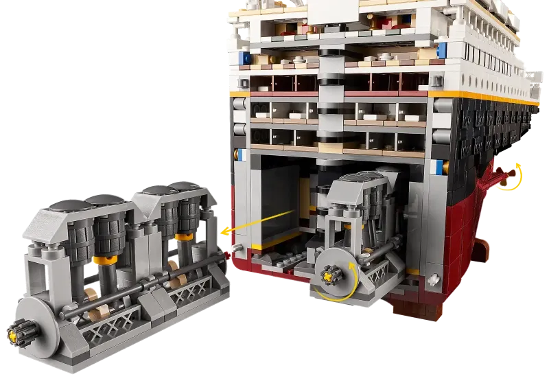 Блоковий конструктор Титанік 1.15 метра, 9090PCS