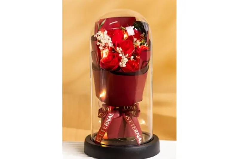 Букет у колбі з LED підсвічуванням (KR-03)