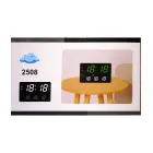 Годинники електронні настінні 2508 із зеленим підсвічуванням чорні 240х40х150мм TB