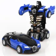 Синій Машинка трансформер Автобот Lamborghini Robot Car на радіокеруванні 2в1
