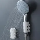 Тримач для душу на присосках SHOWER SUCKER Силіконовий переносний кронштейн - настінний для душової насадки на різні поверхні, Білий