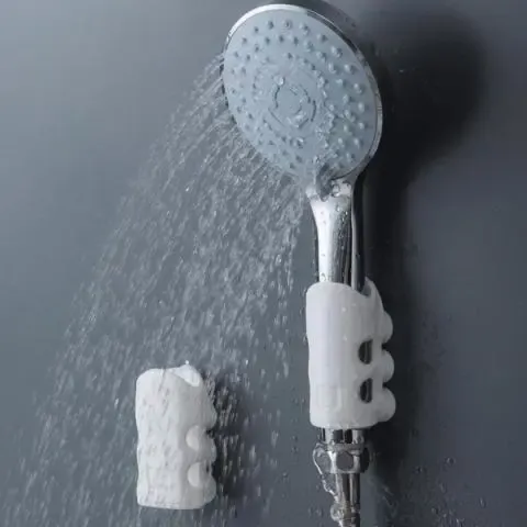 Тримач для душу на присосках SHOWER SUCKER Силіконовий переносний кронштейн - настінний для душової насадки на різні поверхні, Білий