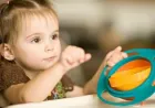 Дитяча тарілка-непроливайка "Universal Gyro Bowl", тарілка непроливайка неваляшка, посуд для дітей