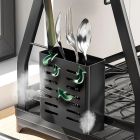 Двоярусна настільна сушарка для посуду, чорна, 50x30x38 см