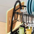 Двоярусна настільна сушарка для посуду, чорна, 50x30x38 см