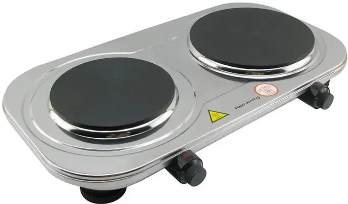 Настільна Електрична плитка на 2 конфорки Rainberg RB-007 3500W