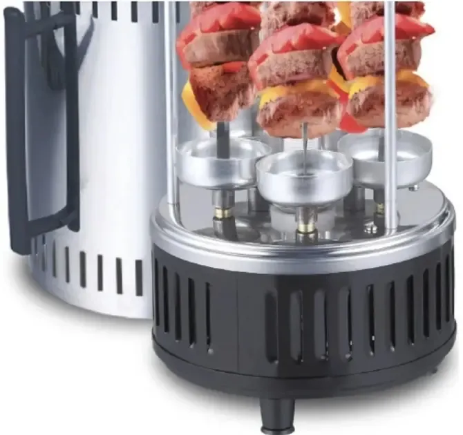 Електрошашличниця BBQ на 6 шампурів шашличниця електрична електрогриль для шашликів PAVLYSH S-14