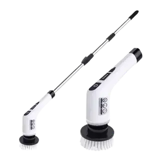 Електрична щітка для прибирання Cleaning Brush, набір 9 в 1, біла, товари для дому