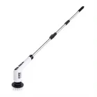Електрична щітка для прибирання Cleaning Brush, набір 9 в 1, біла, товари для дому