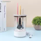 Електричний очищувач пензлів для макіяжу Cleaning Brush 2 в 1 підставка для чищення та сушіння косметичних пензликів